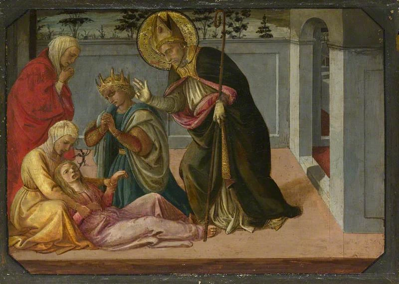 San Zeno esorcizza la figlia dell'imperatore Gallieno, Pannello della Predella - Galleria Nazionale